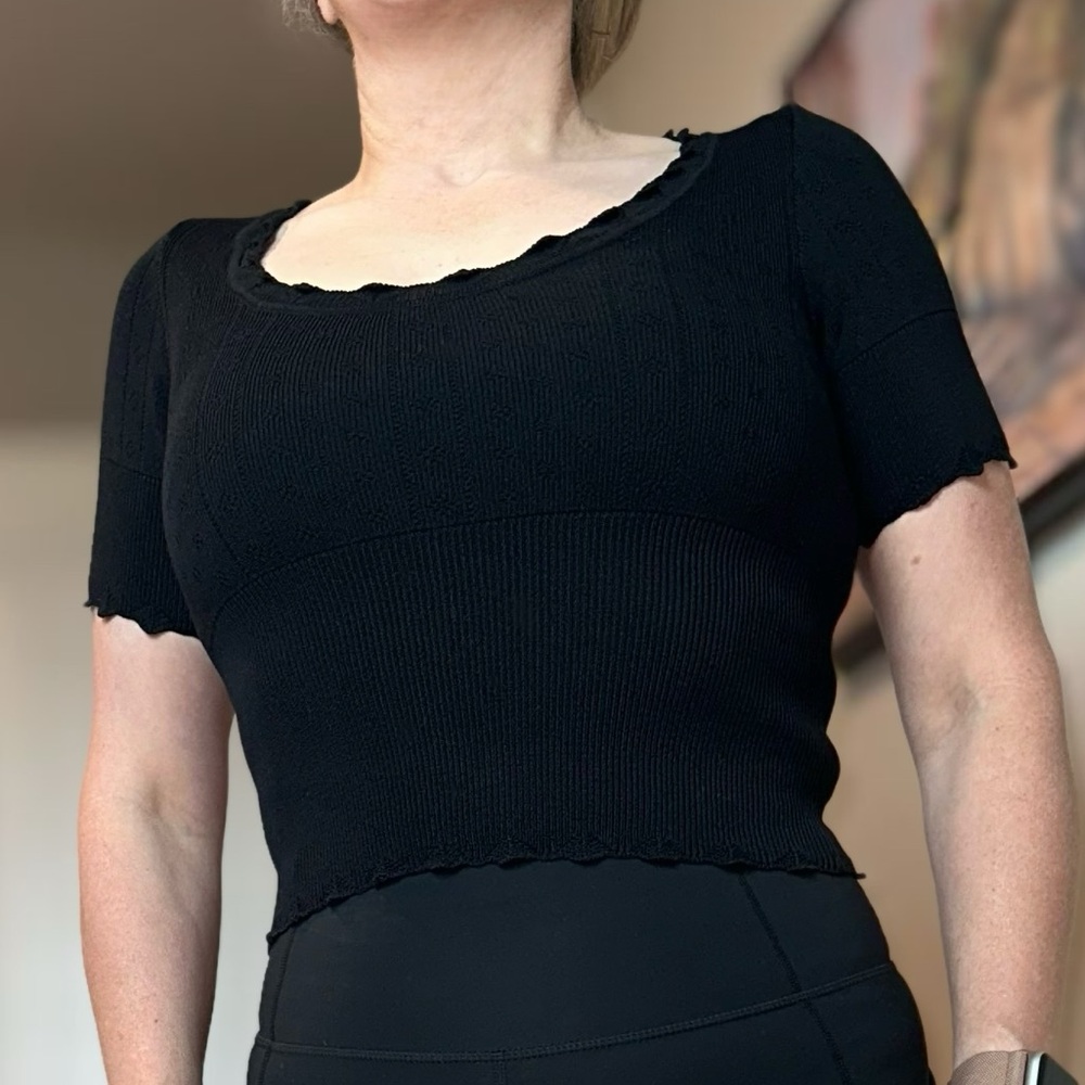 Zara Black Knit Top